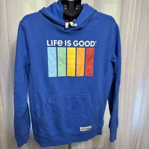 Life Is Good LIG Men's Simply True Fleece Pullover Hoodie Sweatshirt, Medium